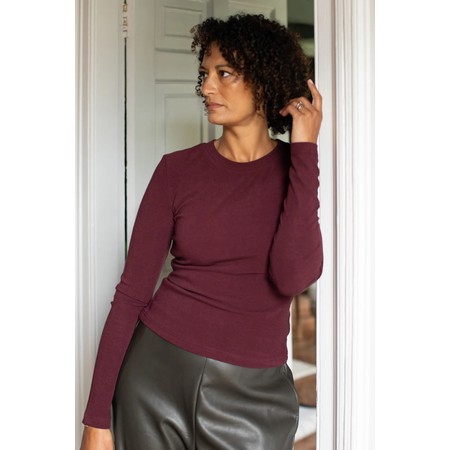 Chalk Nancy Merlot Top - Red