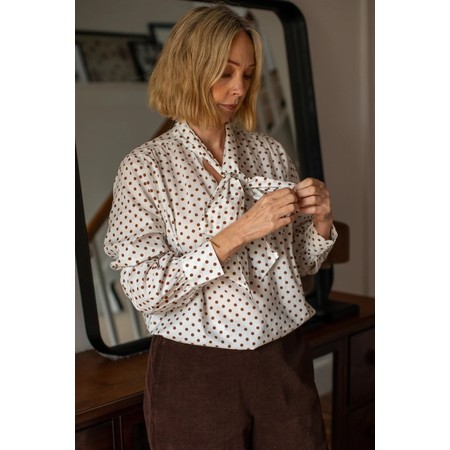Chalk Michelle Tobacco Spot Shirt - Brown
