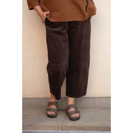 Chalk Kelly Cord Chocolate Trouser - Brown