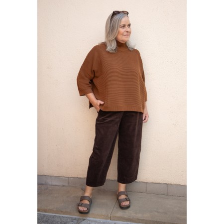 Chalk Kelly Cord Chocolate Trouser - Brown