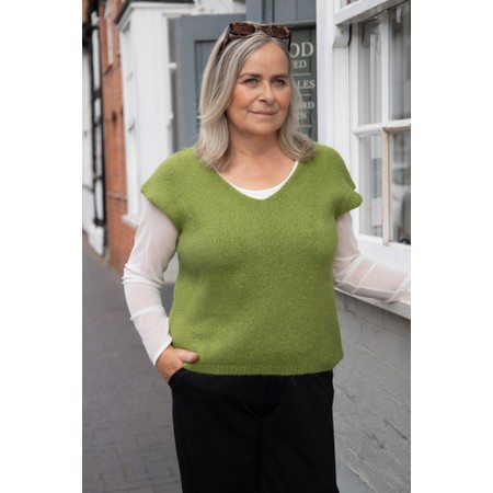 Naya Naya Avocado Short Sleeve Soft Knit - Green