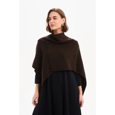 Tirelli Asymmetric Wrap Chocolate Knit - Brown