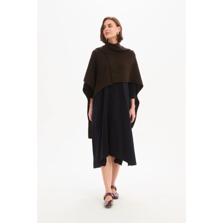 Tirelli Asymmetric Wrap Chocolate Knit - Brown