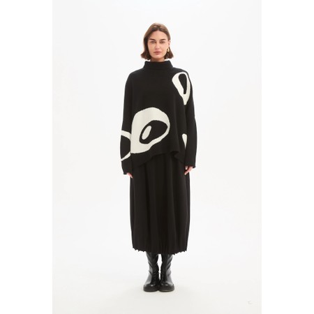 Tirelli Black Retro Circle Print Knit - Black
