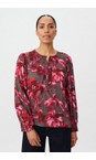 Darya Tibetan Red Print Top