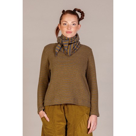 Mama B Aida Grigio Riga Stripe Jumper - Grey