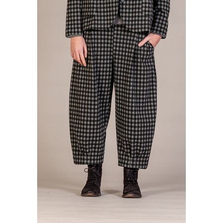 Mama B Bianco JQ Grigio Check Jacquard Trouser - Grey