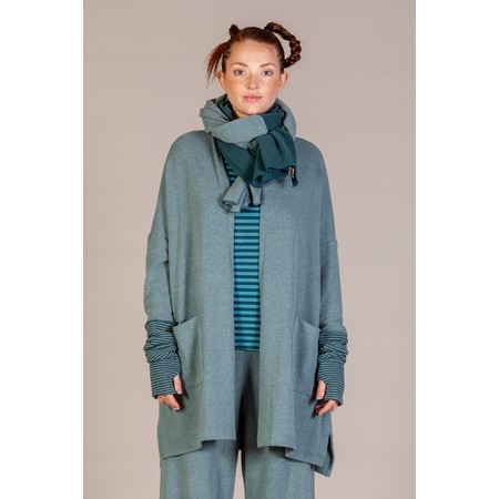 Mama B Soufle U Atlantic Plain Fleece Cardigan - Blue
