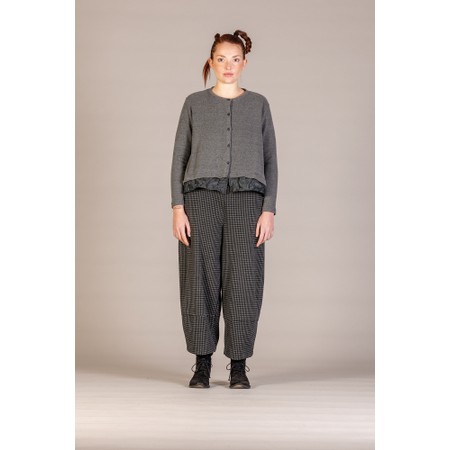 Mama B Rima Easyfit Check Balloon Trouser - Grey