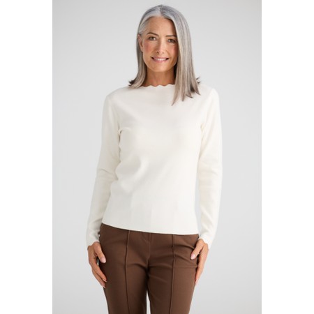 Brave & True Jaden Cream Knit Top - Off-White