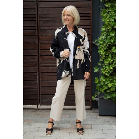 Robell Efi 09 Beige Wide Leg Trouser - Brown