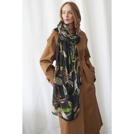 One Hundred Stars Orchid Black Scarf - Multicoloured