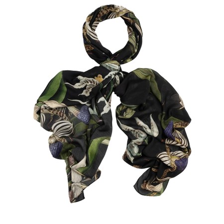 One Hundred Stars Orchid Black Scarf - Multicoloured