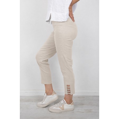 Robell Lena Sand Ankle Detail Trouser - Beige