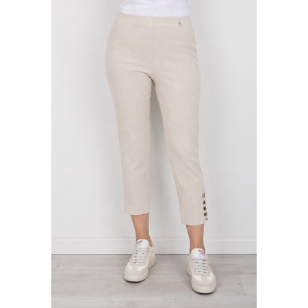 Robell Lena Sand Ankle Detail Trouser - Beige