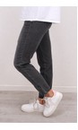 Nena Grey Washed Denim Ankle Zip Cropped Jeans