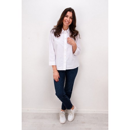 Robell Nena Navy Ankle Zip Cropped Jeans - Blue