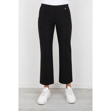 Robell Joella 09 Black Fitted Bootcut Cropped Trouser - Black