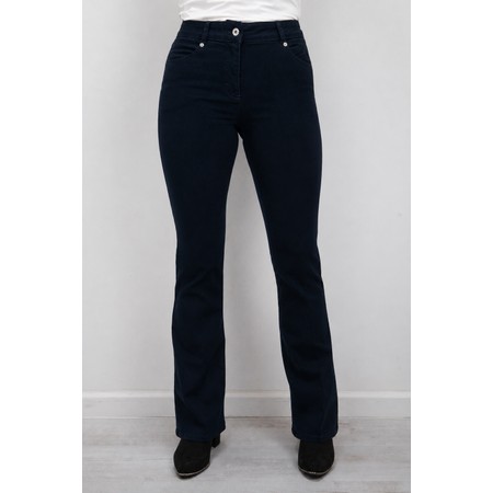 Robell Joella Navy Stretch Flare Jean - Blue