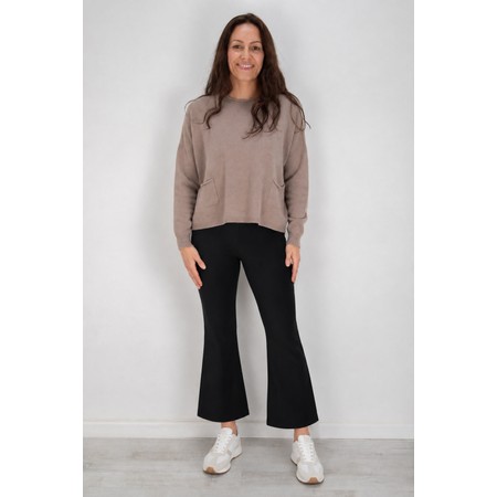 Robell Joella 09 Black Stretch Suede Trouser - Black