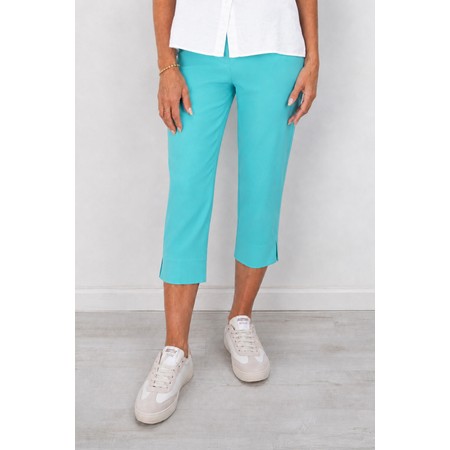 Robell Marie 07 Cropped Trouser - Turquoise