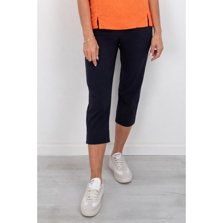 Robell Marie 07 Navy Cropped Trouser - Blue