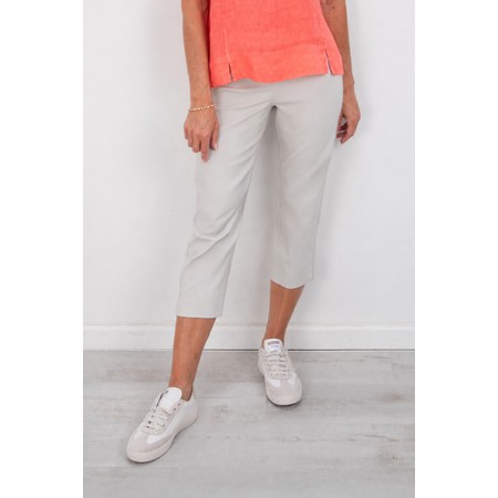 Robell Marie 07 Sand Cropped Trouser - Beige