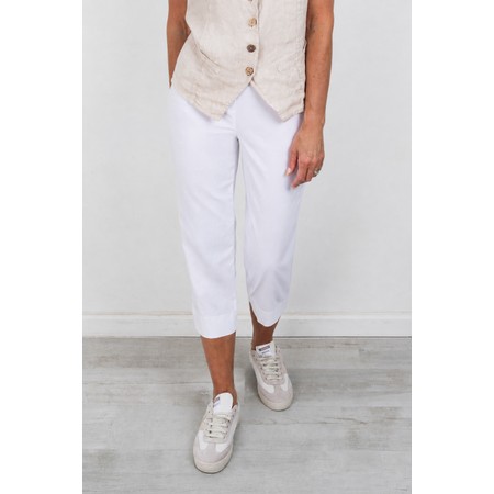 Robell Marie 07 White Cropped Trouser - White