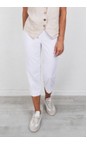 Marie 07 White Cropped Trouser