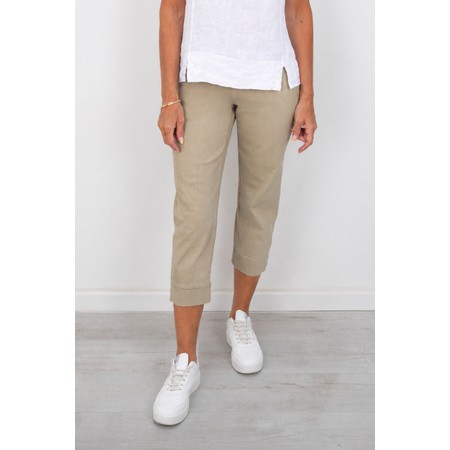Robell Marie 07 Sand Powerstretch Cropped Jean - Beige