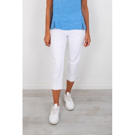Robell Marie 07 White Powerstretch Cropped Jean - White