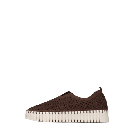 Ilse Jacobsen Tulip Laser Cut Pattern Brown Pearled Ivory Shoe - Brown