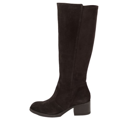 Wonders Santafe Dark Brown Long Suede Heel Boot - Brown