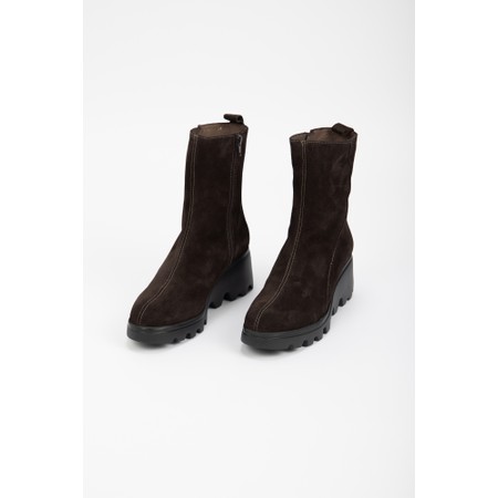 Wonders Toronto Chunky Wedge Dark Brown Ankle Boot - Brown