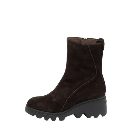Wonders Toronto Chunky Wedge Dark Brown Ankle Boot - Brown