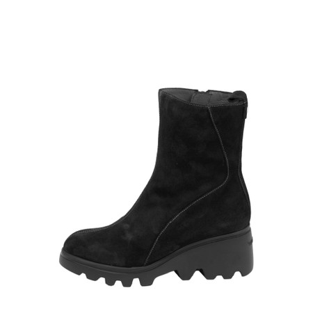 Wonders Toronto Chunky Wedge Black Ankle Boot - Black