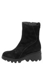 Toronto Chunky Wedge Black Ankle Boot