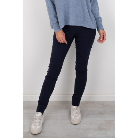 Robell Rose Navy Slim Leg Full Length Trouser - Blue