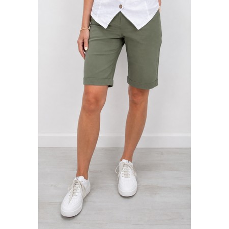 Robell Bella 04 Khaki Slim Fit Shorts - Green