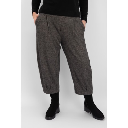 Mama B Bianco JS Herringbone Jacquard Trouser - Black