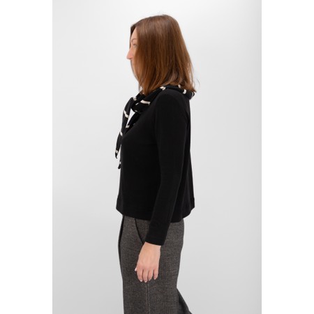 Mama B Tippy Nero Stripe Triangle Scarf - Black