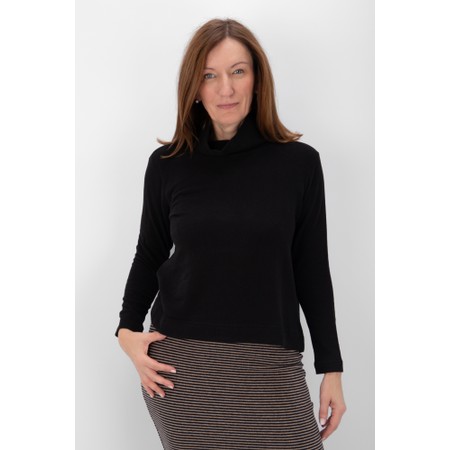 Mama B Lydia Nero Roll Neck Fleece Jumper - Black
