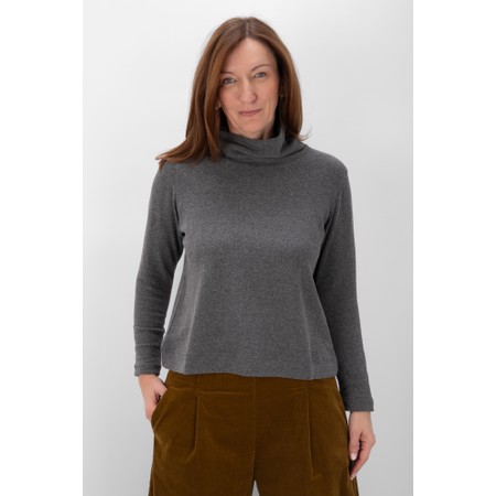 Mama B Lydia Grigio Roll Neck Fleece Jumper - Grey