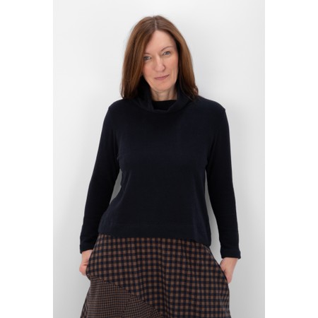Mama B Lydia Notte Roll Neck Fleece Jumper - Blue