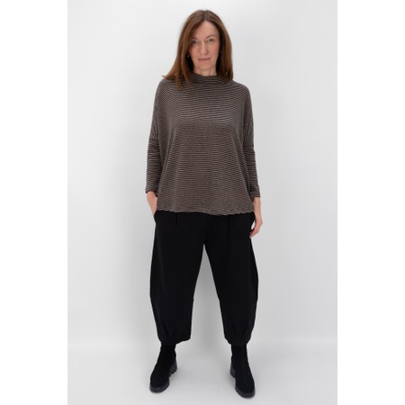 Mama B Spino Relaxed Alpaca Stripe Fleece Top - Multicoloured