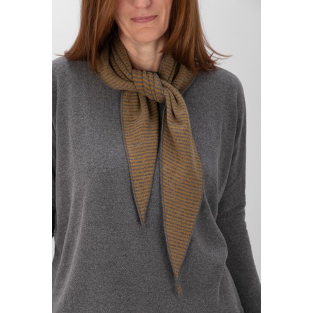 Mama B Tippy Grigio Micro Stripe Triangle Scarf - Grey