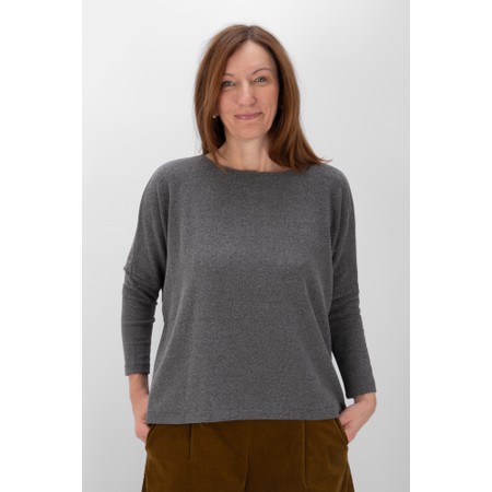 Mama B Martis Grigio Wide Fleece Top - Grey