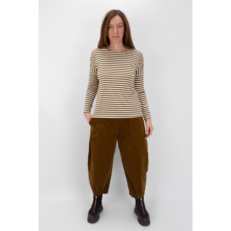 Mama B Nurri Easyfit Stripe T-Shirt - Brown