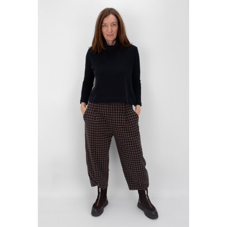 Mama B Bianco JQ Notte Check Jacquard Trouser - Blue