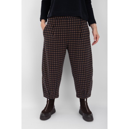Mama B Bianco JQ Notte Check Jacquard Trouser - Blue